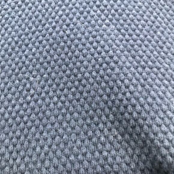 Peter Werth No 1 London cotton navy blue short sleeve open knit waffle polo L - Picture 8 of 10